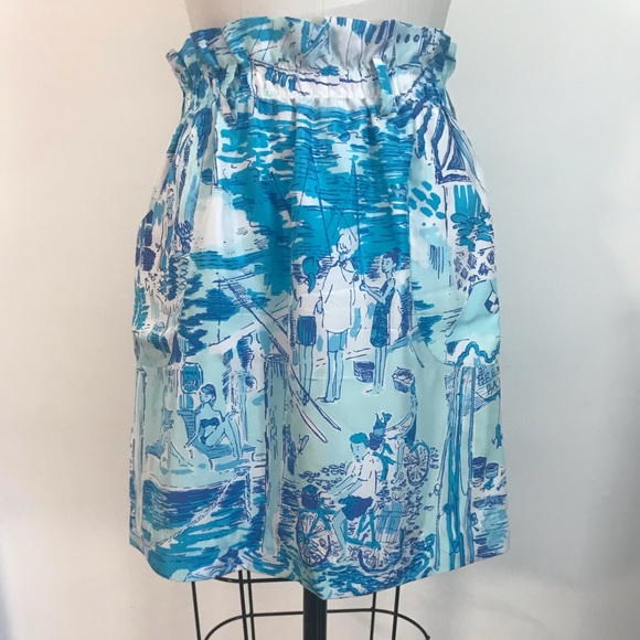 Lilly Pulitzer Dresses & Skirts - Lilly Pulitzer Fresh Catch Toile silk skirt